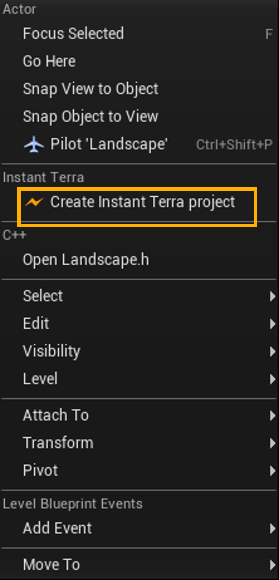 Create in Instant Terra