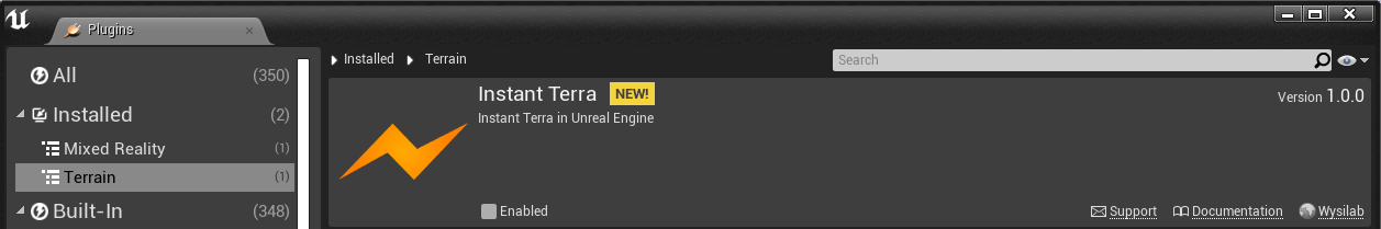 Instant Terra Unreal Engine plugin