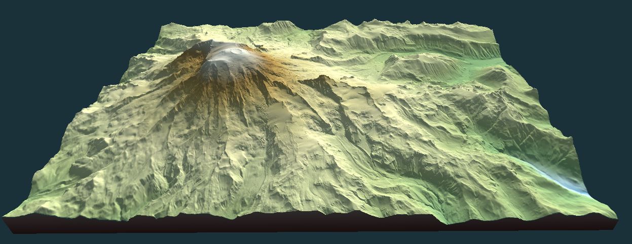 Mt Rainier heightmap
