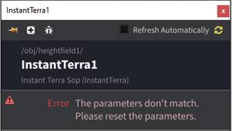 parameters error